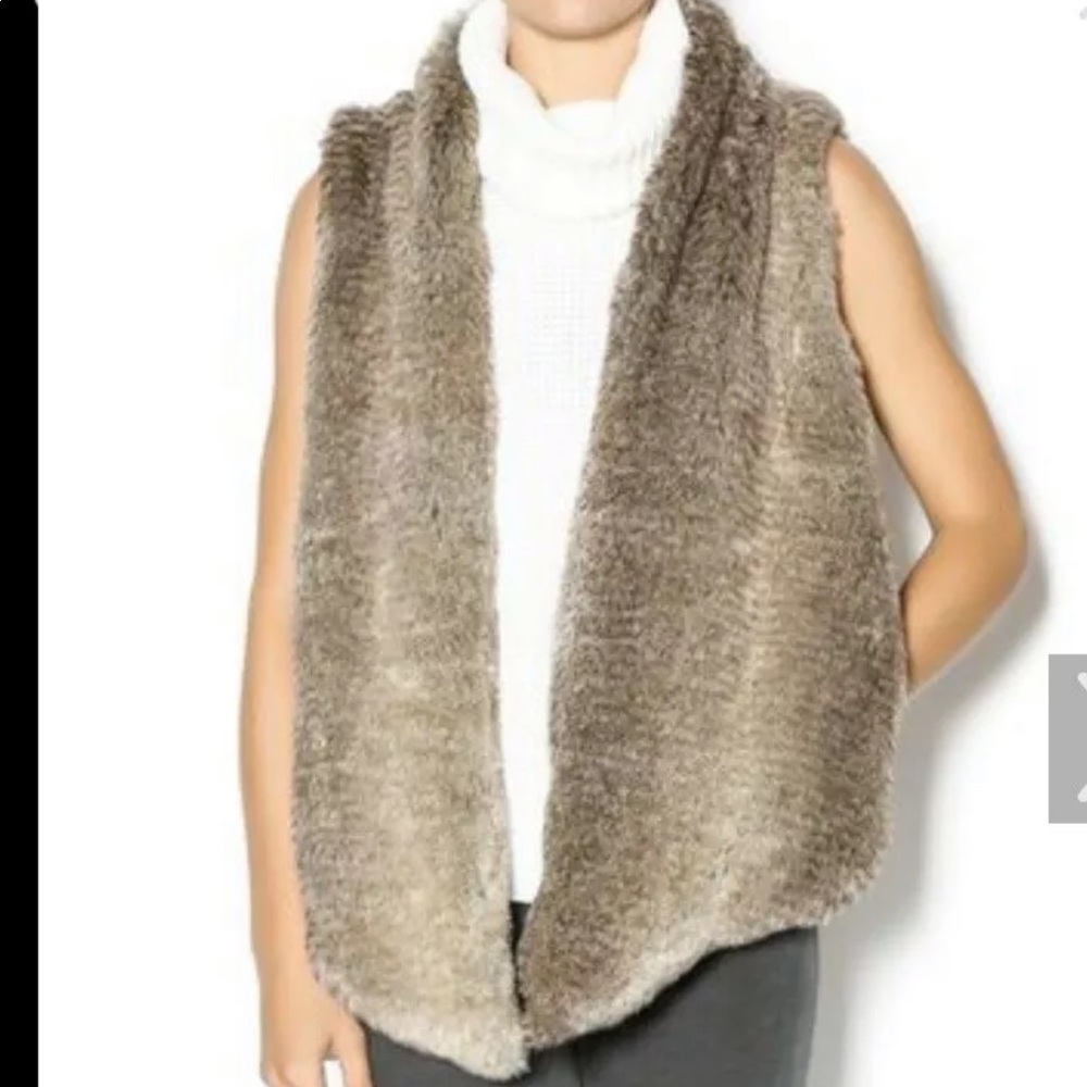 TART designer Kya fur vest brown XS 4 rare!